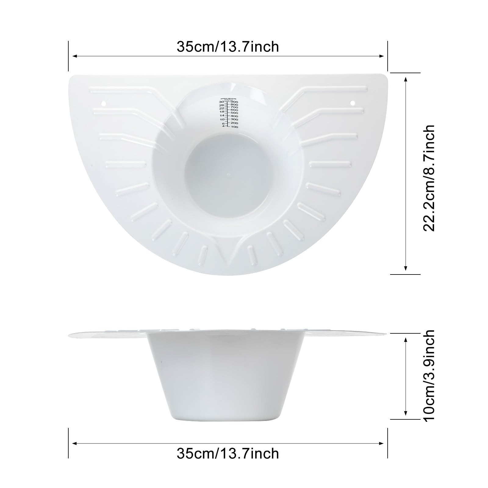 4 Pack Urine Collection Hats for Toilet, Durable Graduated Specimen Collector