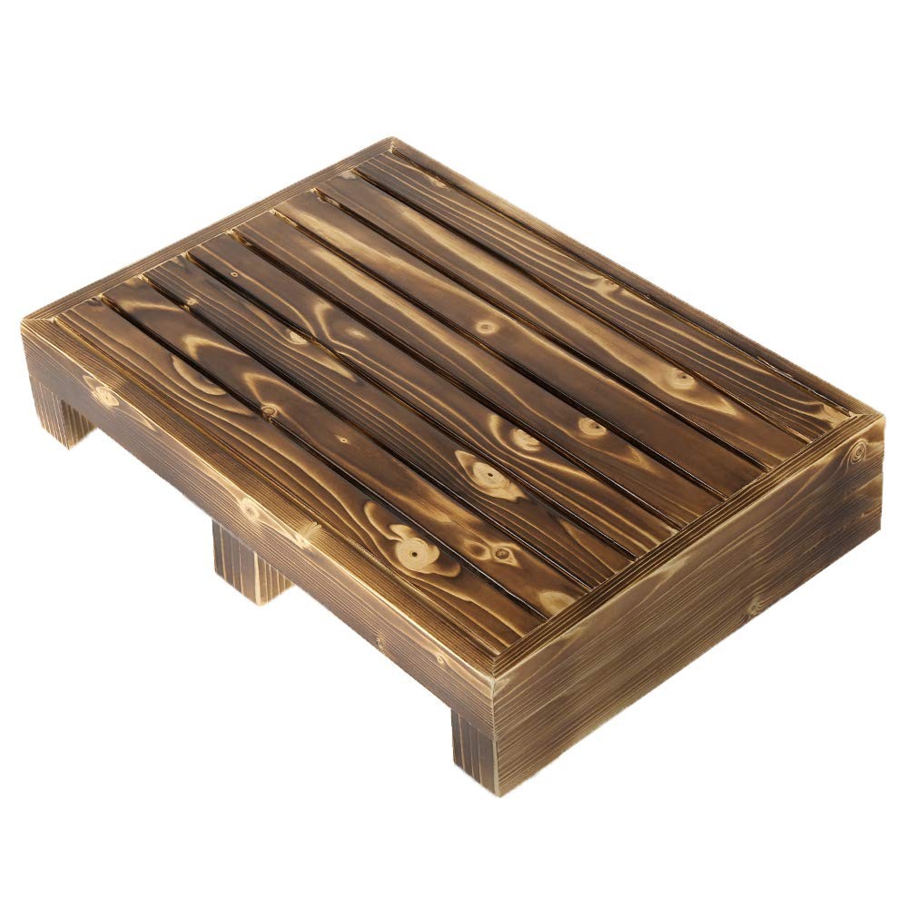 Urforestic Solid Wood Indoor/Outdoor 3 1/2 High Riser Step – Non-Slip All