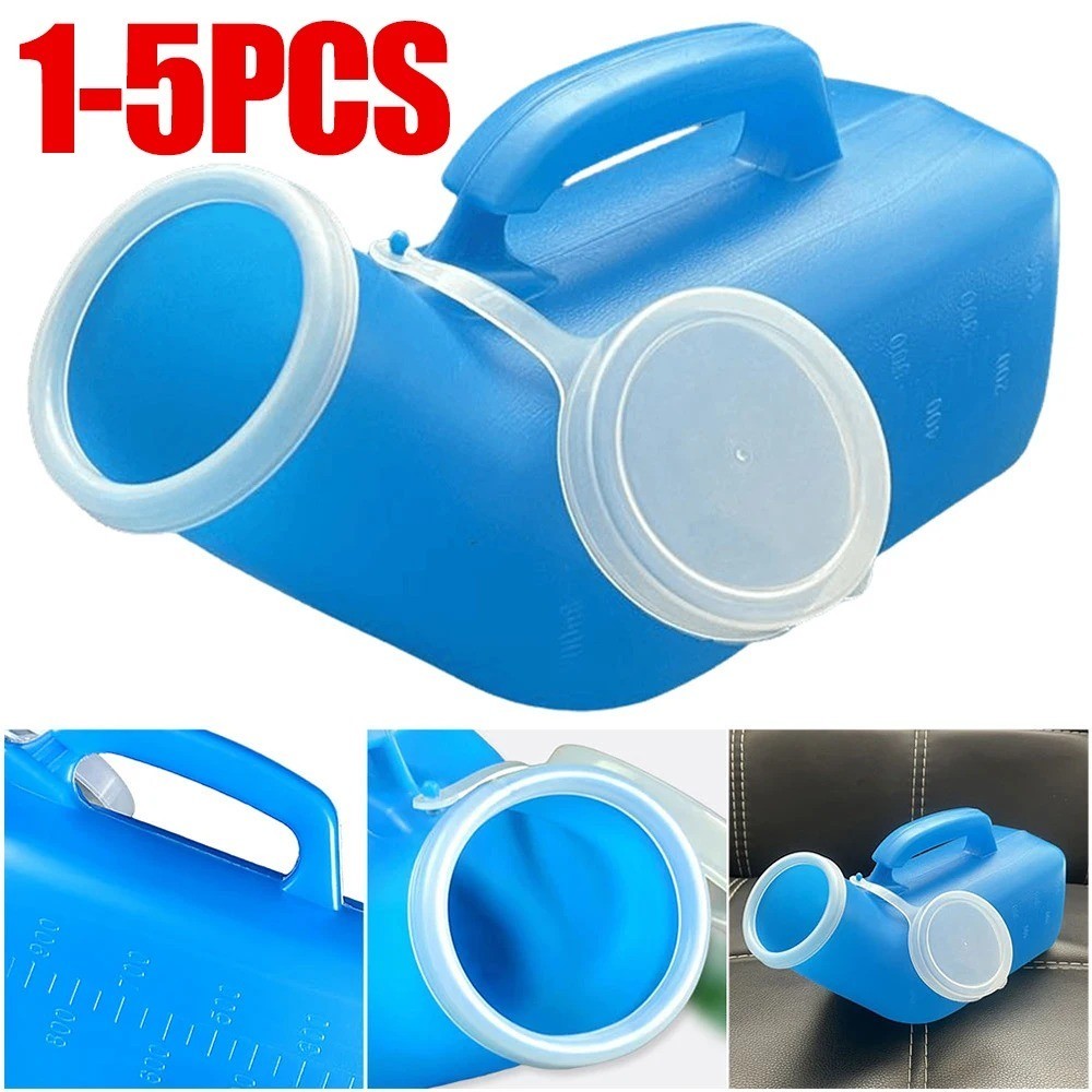 1PCS 1200Ml Urinals for Men Spill Proof Portable Urinal Plastic Urine Bottle w