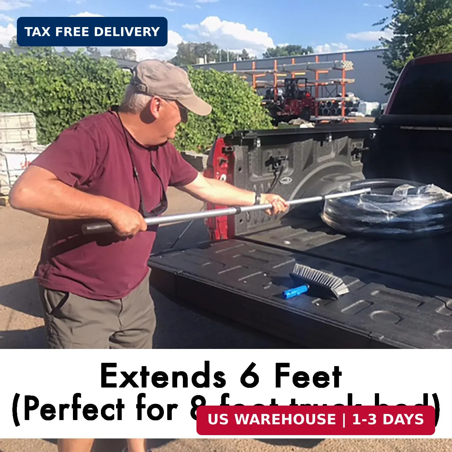 GRAB-IT 6 ft Truck Cargo Retriever | Heavy Duty Grabber Reach Tool – 110 Pound P