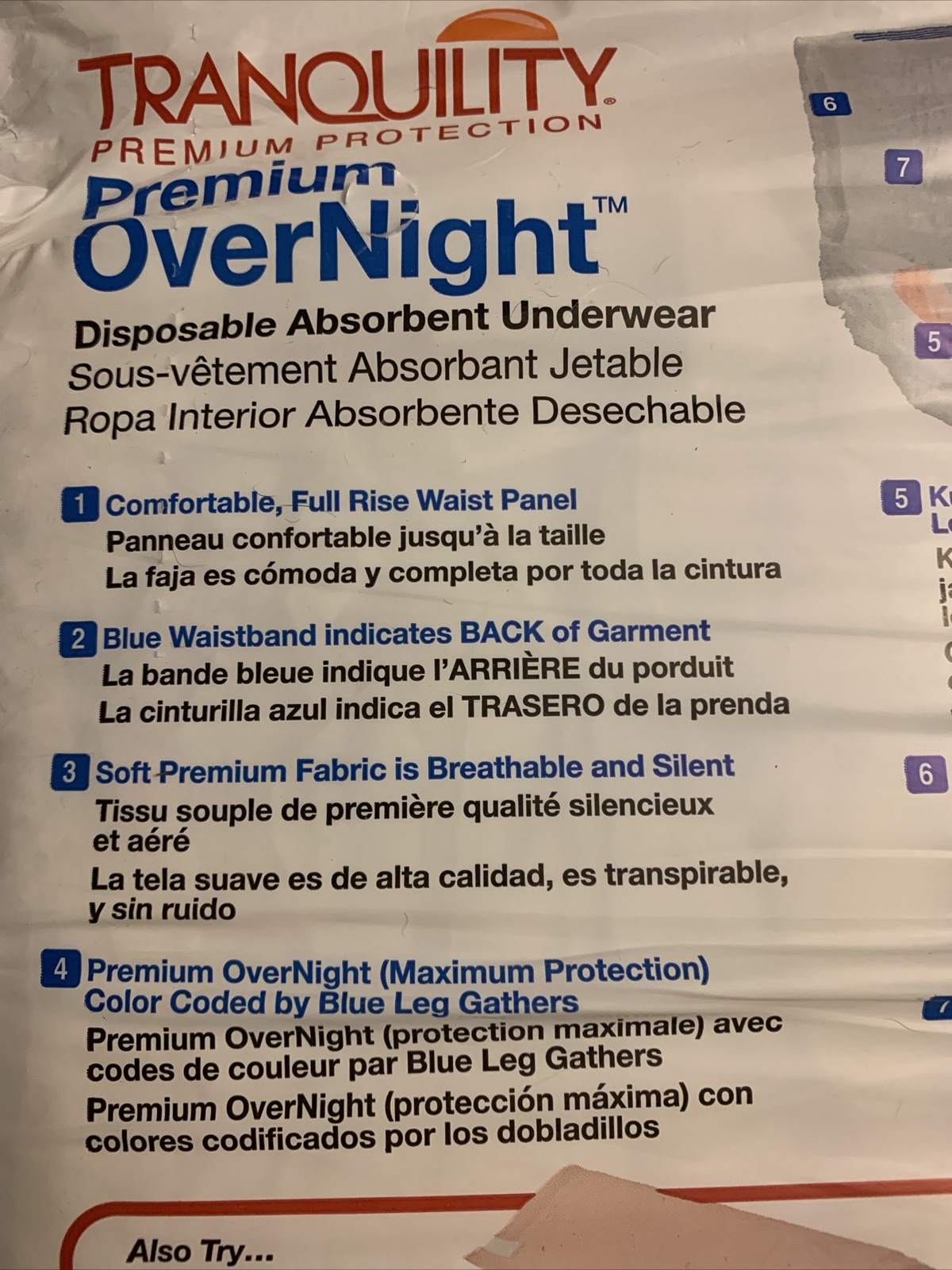 Adult Absorbent Underwear Tranquility Premium Overnight Diapers case/36