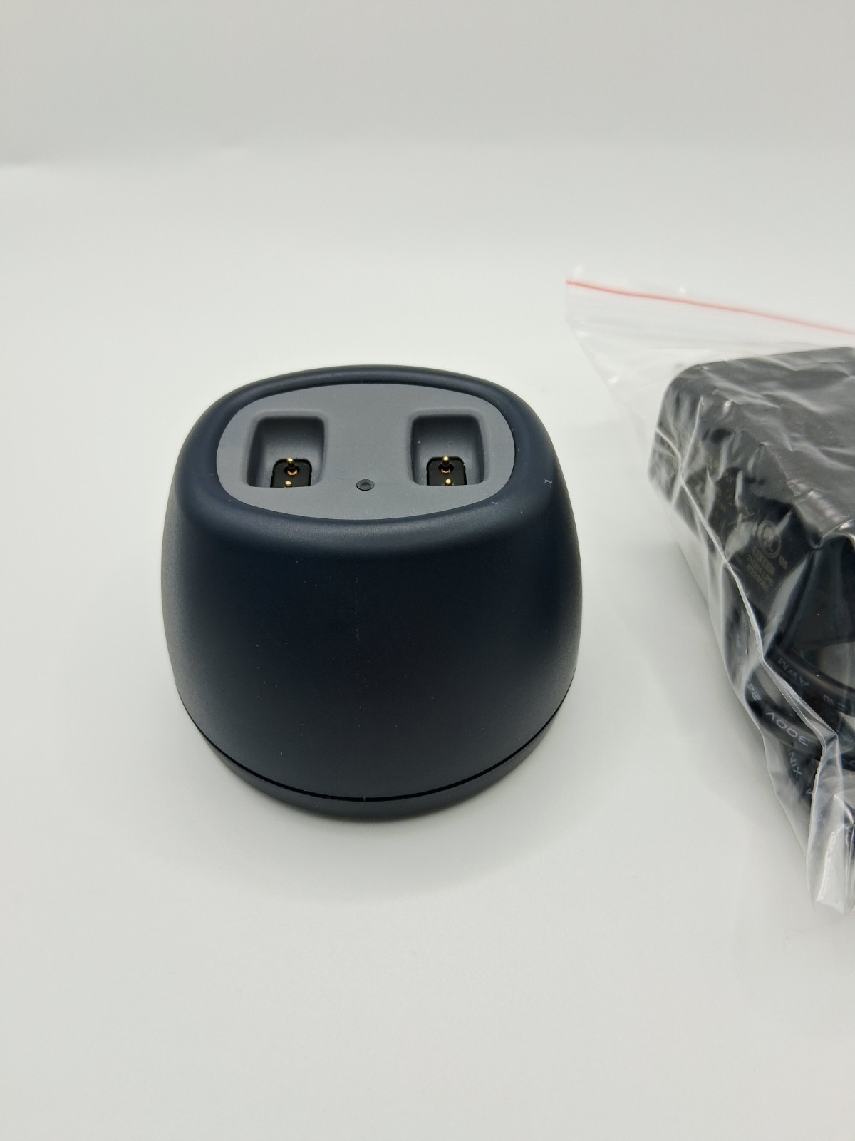 EARCENTRIC EX 2 Hearing Aid Charger Base With Cord and USB Wall Block Black