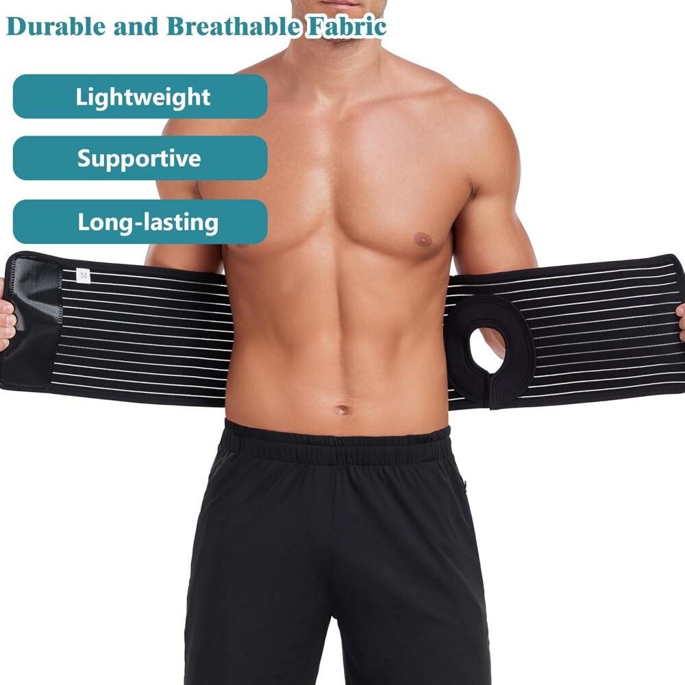 1PC Ostomy Belt with Stoma Hole Adjustable Colostomy/Ileostomy Support Men Women