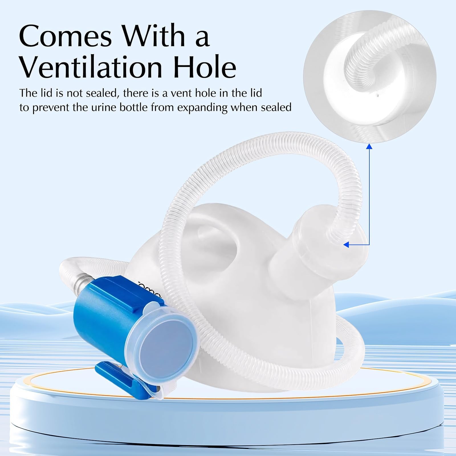 Portable Urinals for Men, OOCOME Men Urinal Bottle 1 Count (Pack of 1), White