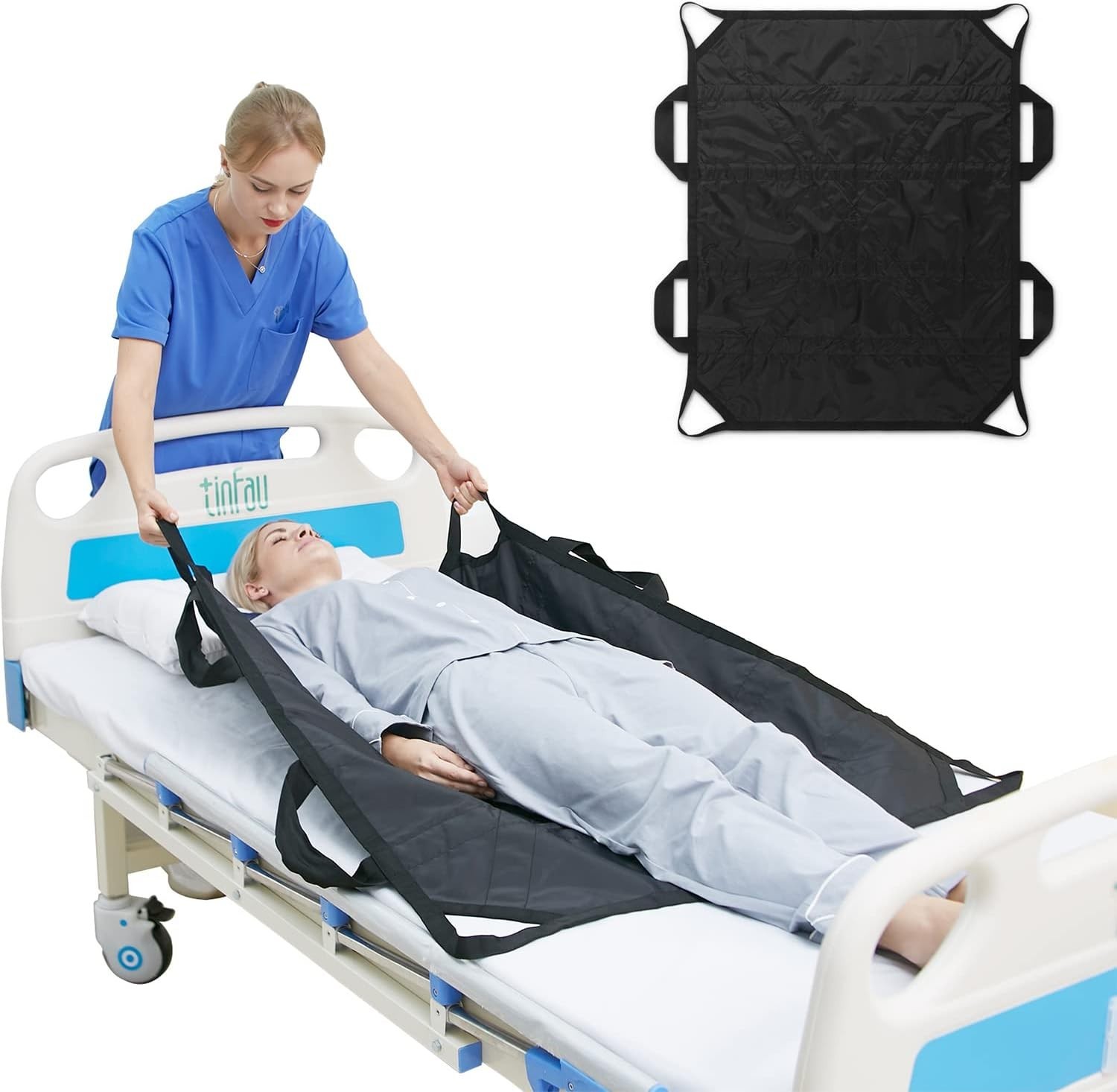 45″ x 36″ Positioning Bed Pad with Handles Washable Draw Sheets for Hospital …