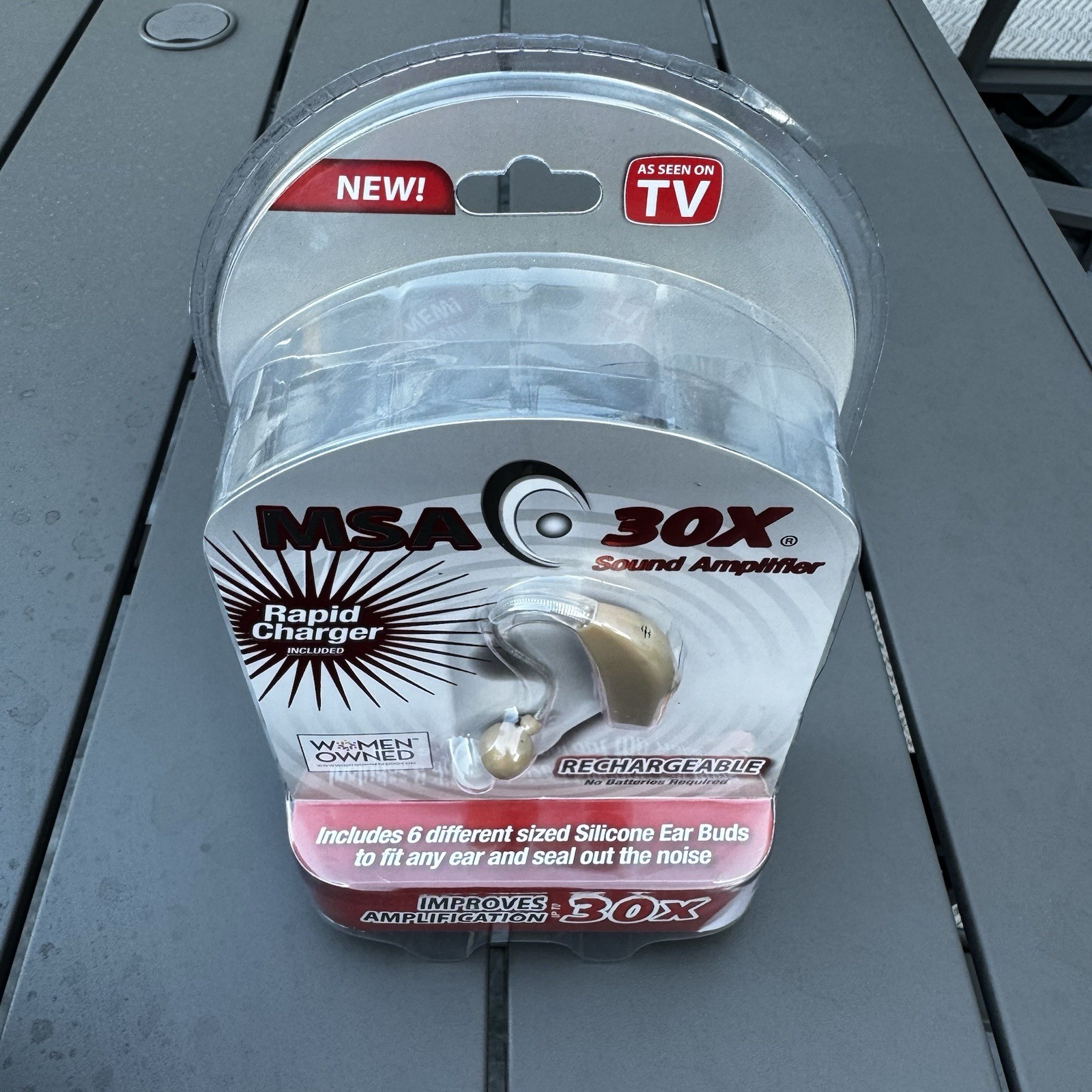 MSA 30x Sound Amplifier Rechargeable Ear Bud Charger Sealed
