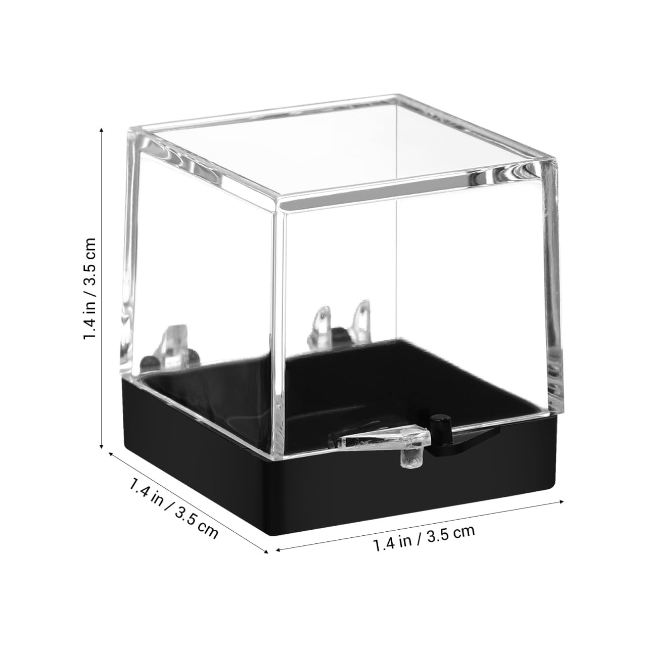 12Pcs Clear Plastic Mineral Specimen Storage Boxes with Lids Square 1.37 Inch…