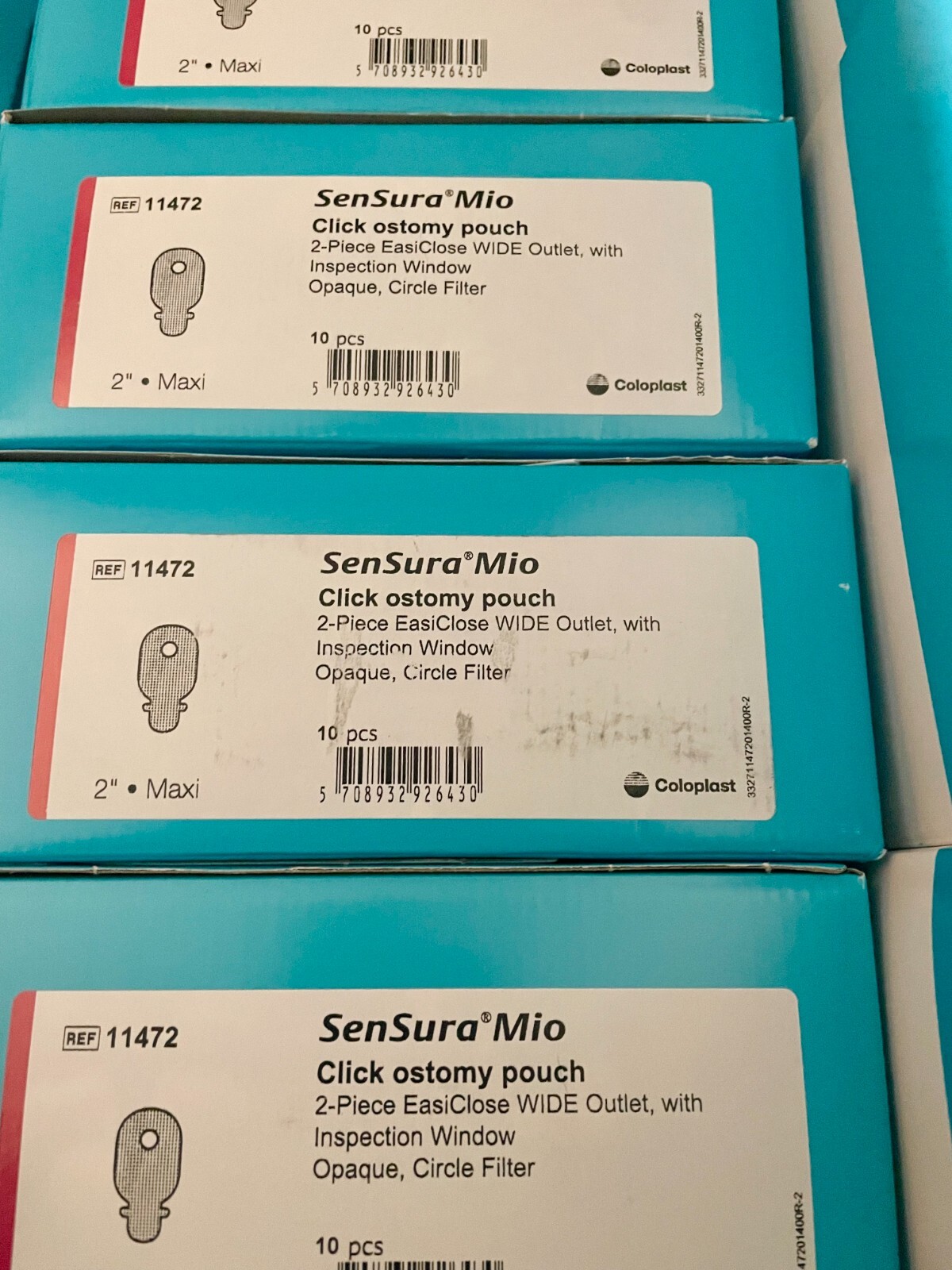 SenSura Mio Click Ostomy Pouch, 2-Piece EasiClose Wide Outlet – 10ct 11472 NEW