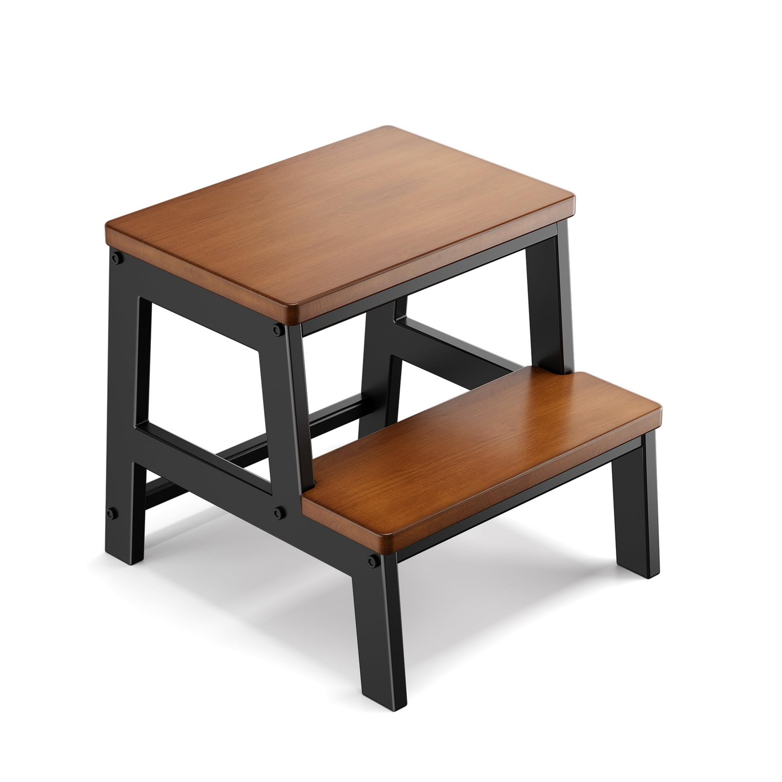2Step Wooden Stool For Adults High Beds Heavy Duty 500 Lbs Capacity Portable