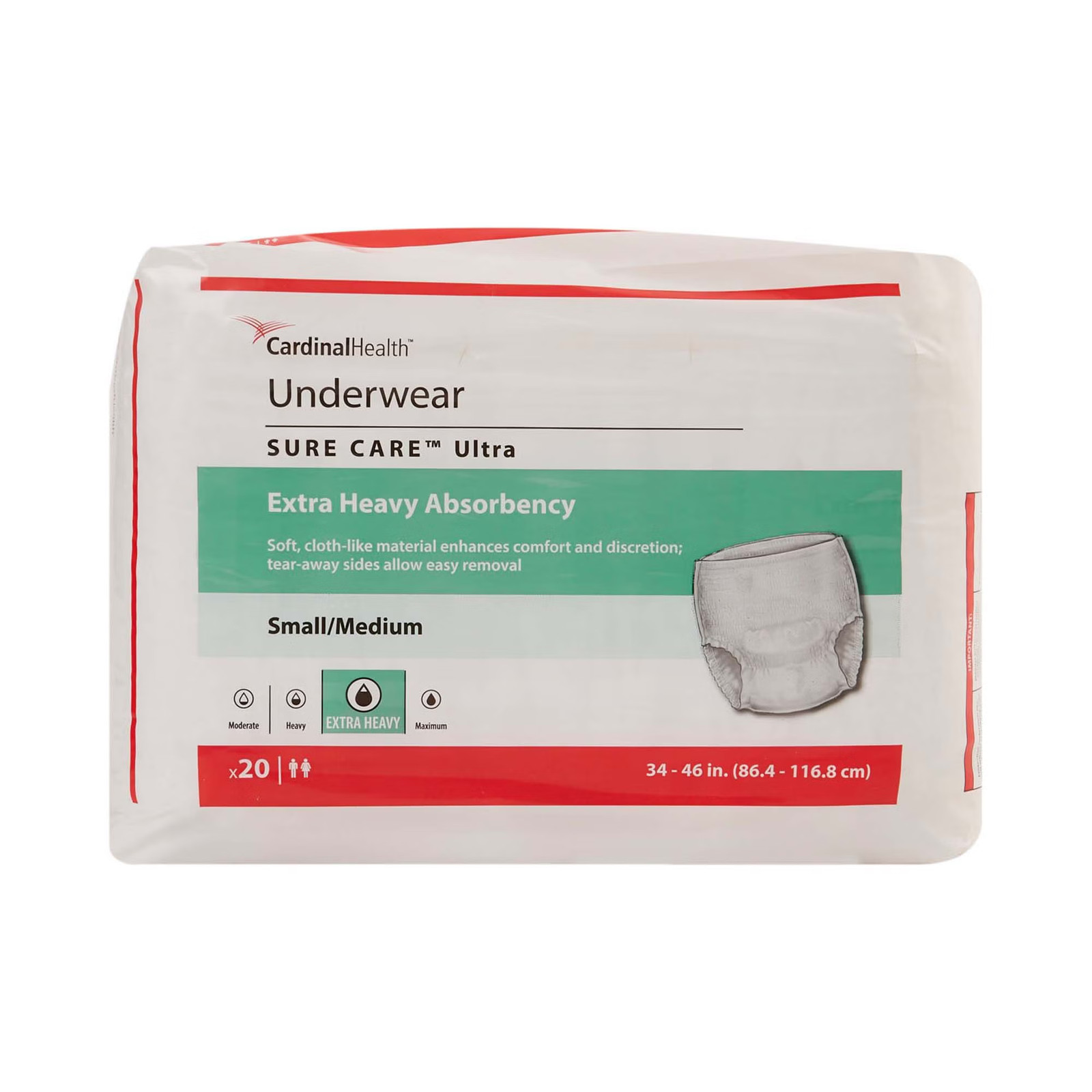 Covidien Disposable Underwear Medium Extra Heavy 80 Ct