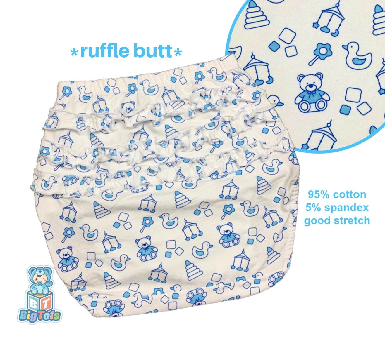 Adult Ruffle Butt Blue Baby Toys diaper cover