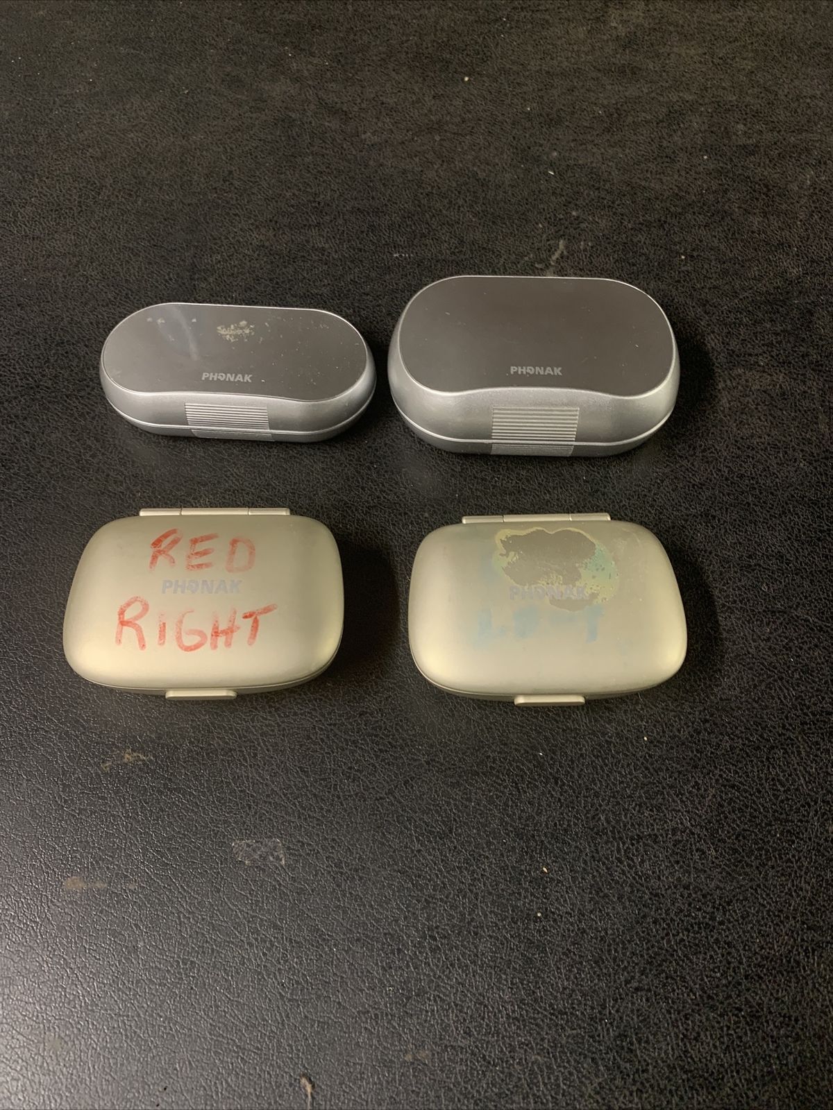 Phonak Silicone Mini , Hard Drying Case Lot X 4 Hearing Aid Cases