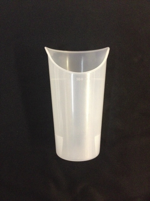 8 oz Clear NOSEY CUP Disabled Maddak Rehab Child Elderly Easy Swallow 745930014