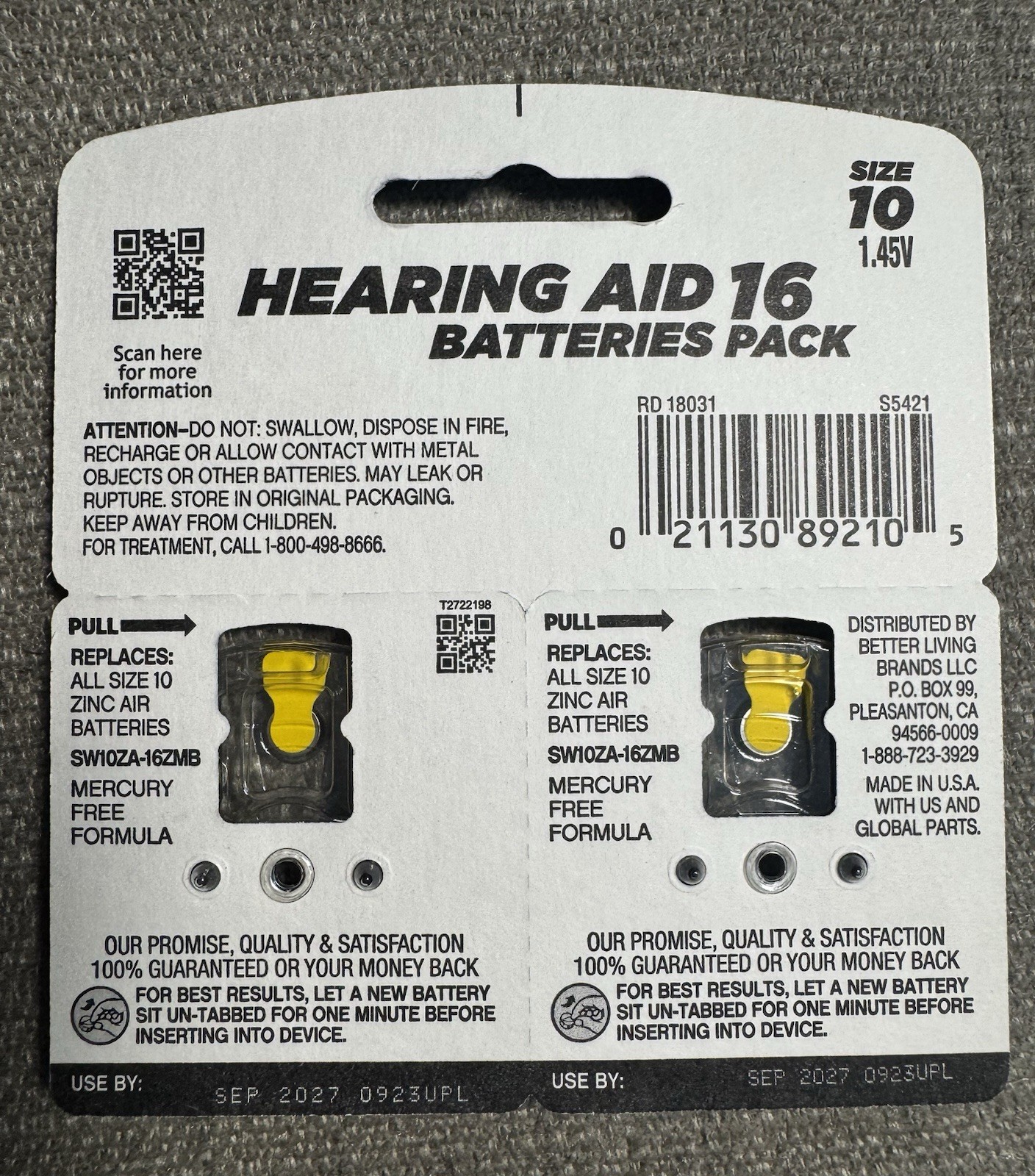 Lot Of 3 Signature SELECT 16 Batteries Pack Hearing Aid Optimum Performance Sz10