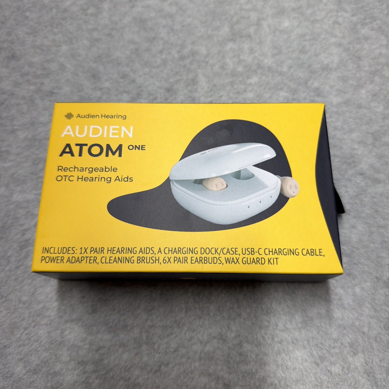 Audien Atom One Hearing Aids Wireless, Rechargeable Open Box