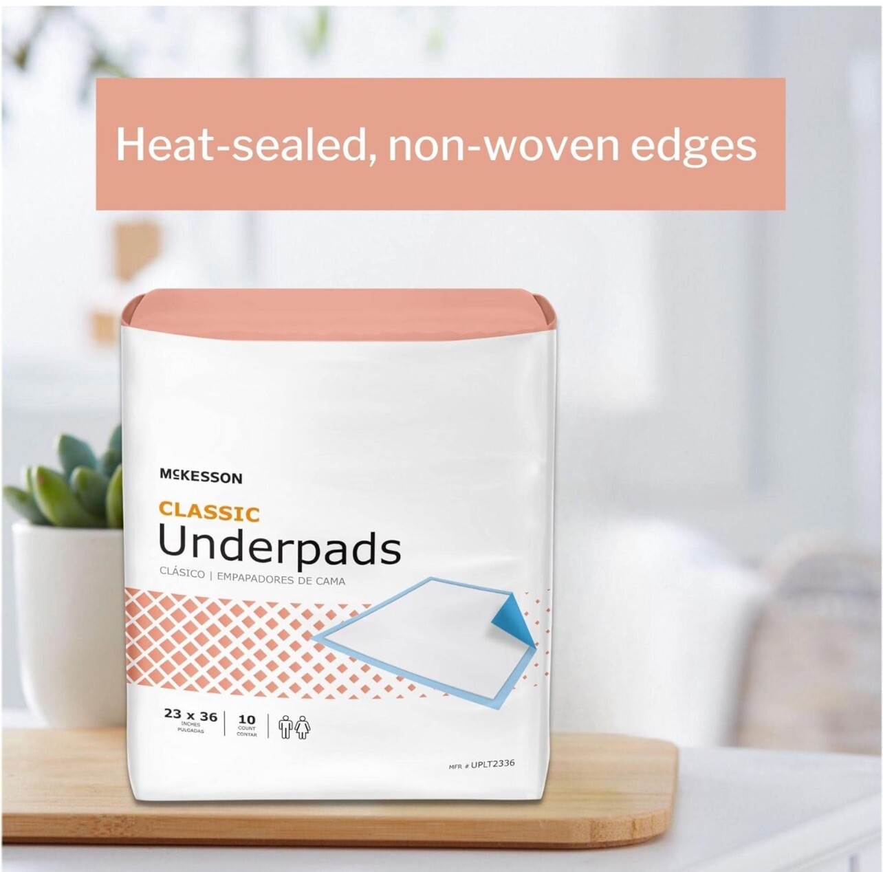 10 McKesson Disposable Adult Bed, Urinary Incontinence Underpads 23×36 in