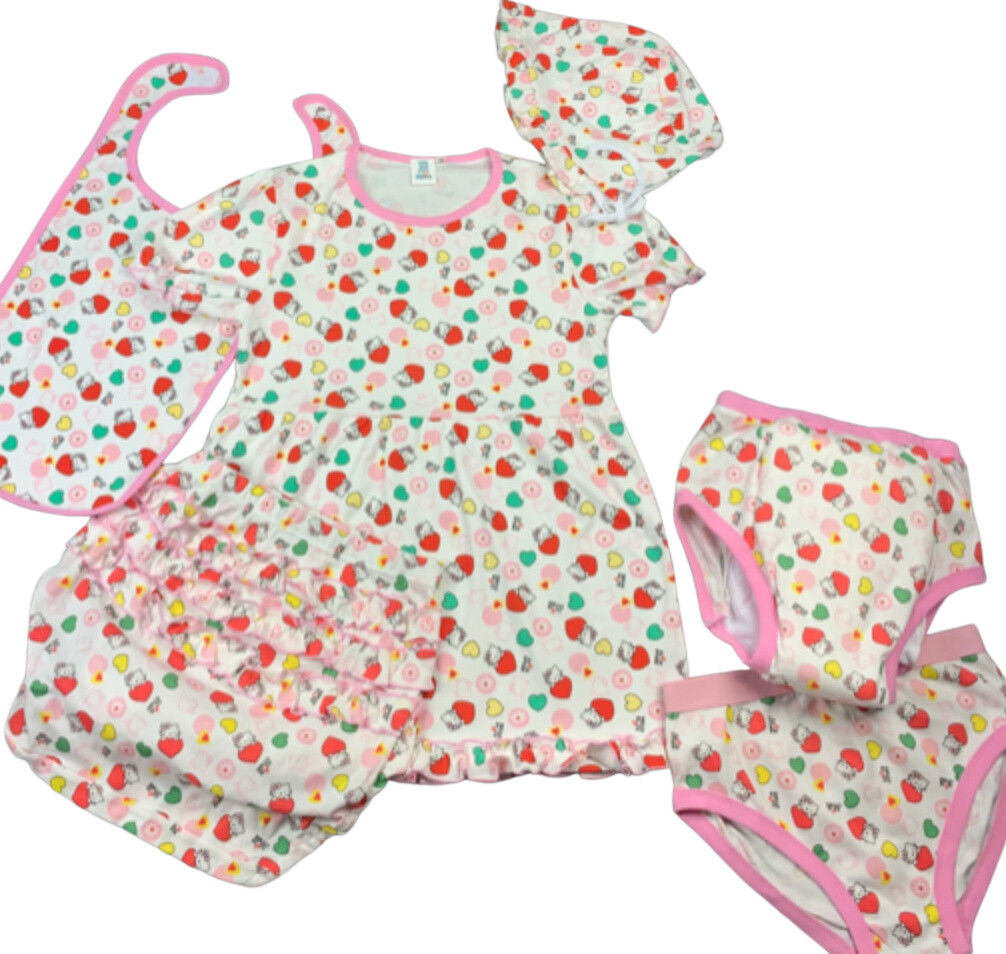Adult POCKET, snap shoulder HEII0 KlTTY bodysuit romper