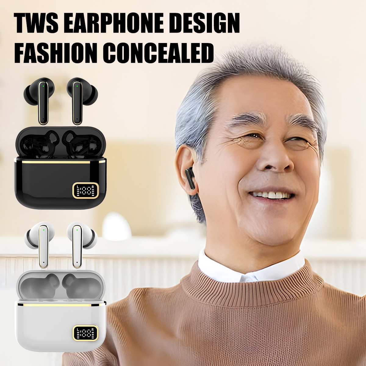 Digital Hearing Aids Noise-Cancelling 8 Channel Severe Loss Sound Amplifier ITE