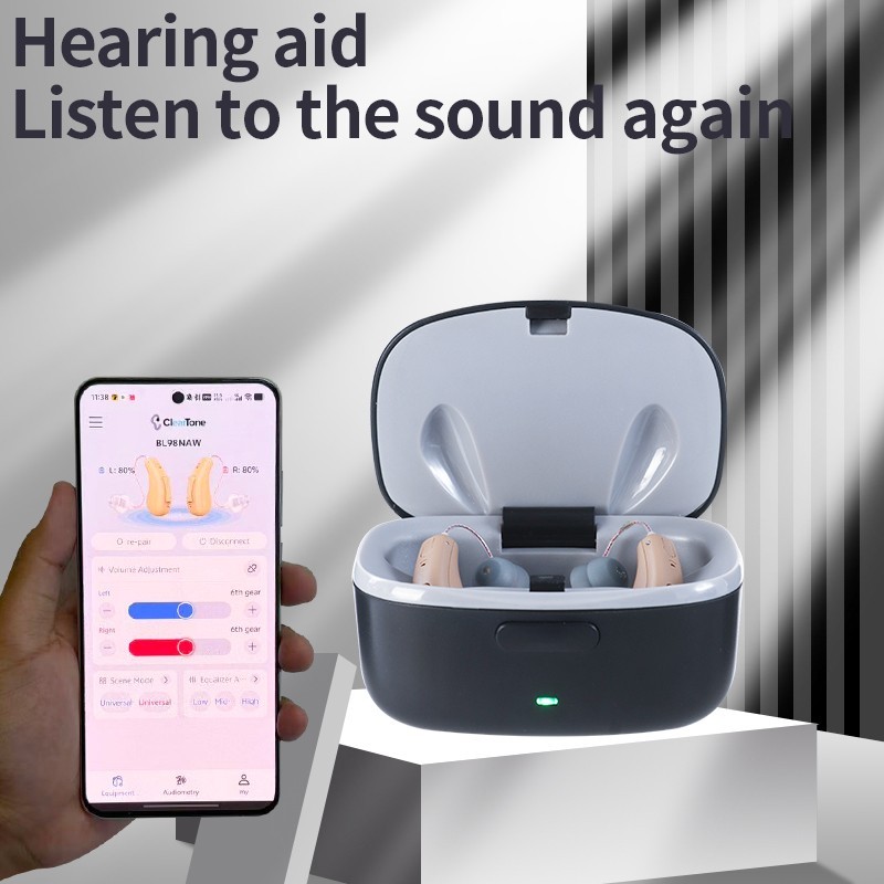 Bluetooth Rechargeable Hearing Aids For Seniors Adults App Control Streaming OTC