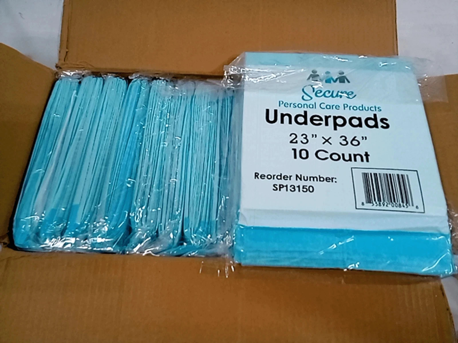 150 Secure Personal Care Products Under Pads 23×36 (15 Bags Of 10) SP13150