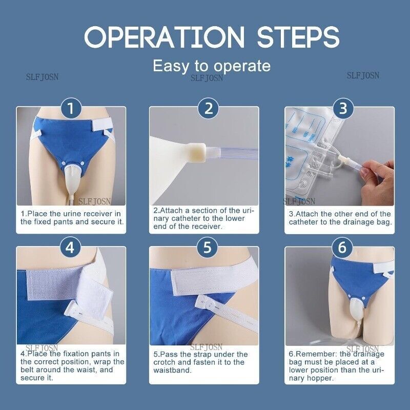 Silicone Wearable Urinal Bag Catheter Portable External Collector for women/ men