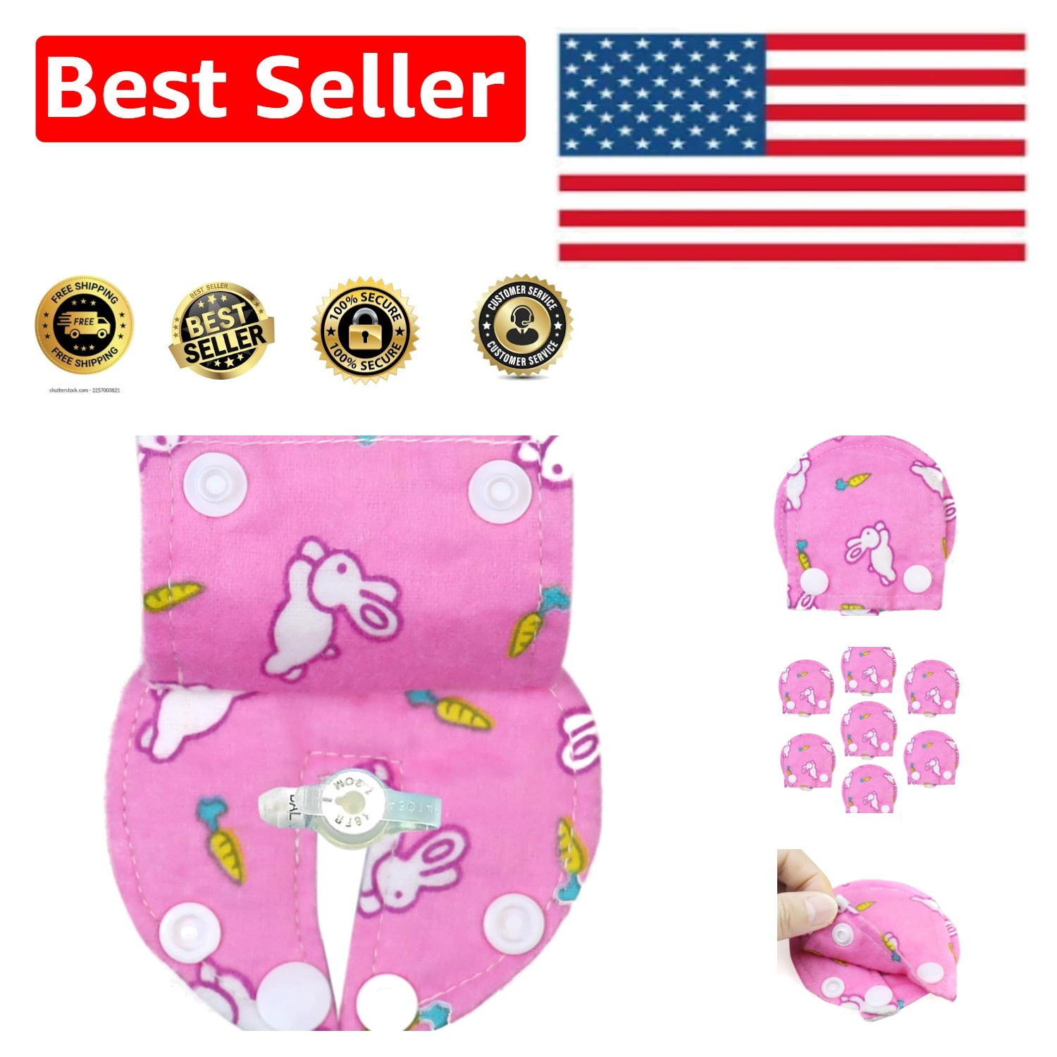 7 Pack G-Tube Button Pads in Pink: Soft, Absorbent & Reusable Comfort Solution