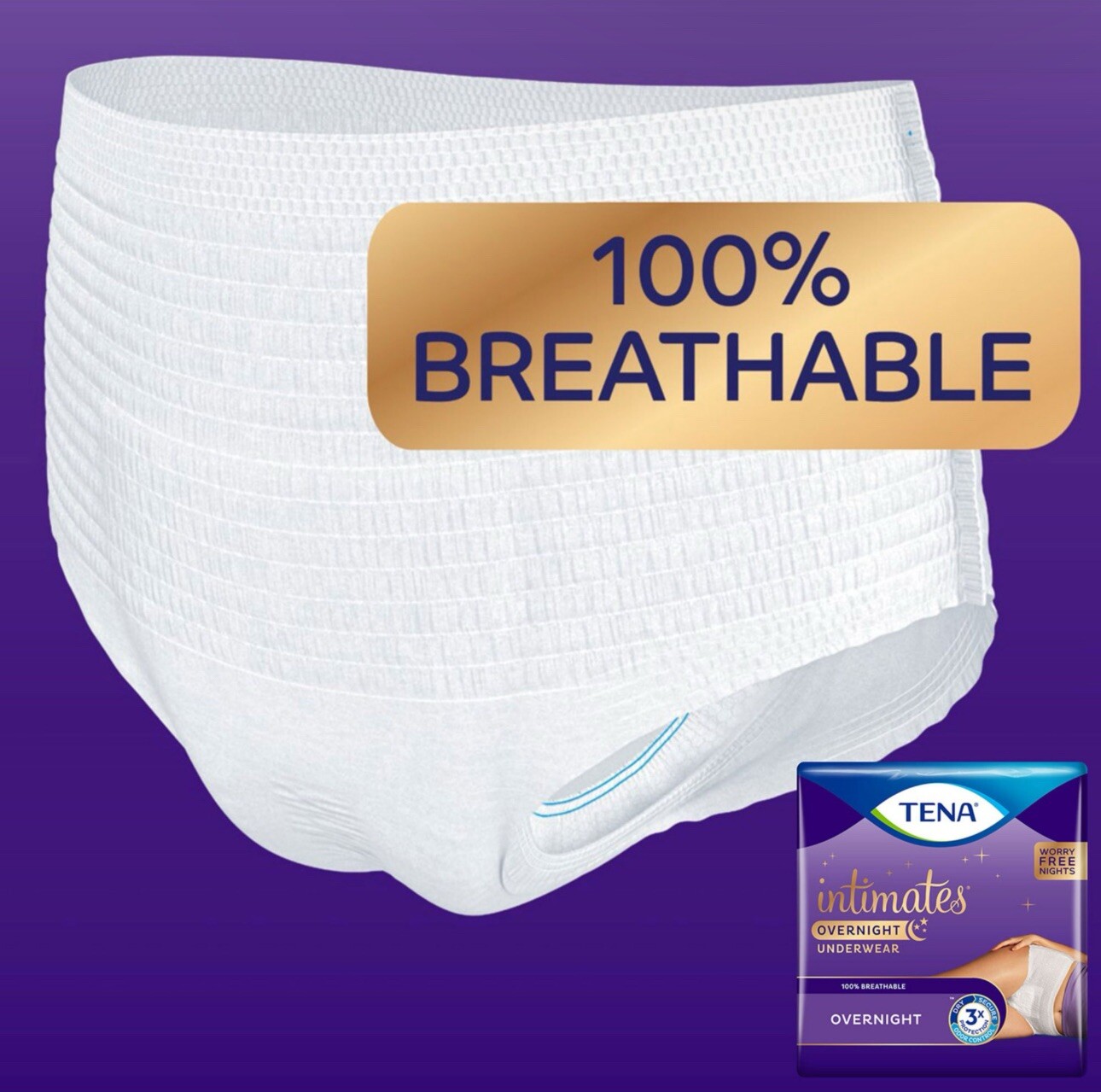 Women TENA Incontinence Underwear for Overnight Absorbency, Intimates,S/M 16CT