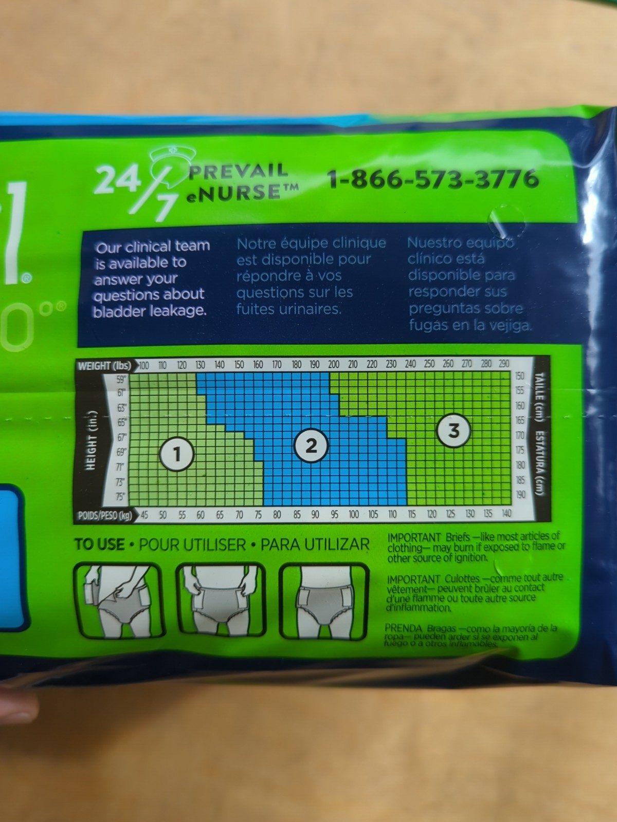 Prevail Per-Fit 360 Daily Brief Size 2, 45″-62″ – 18 Count, Max Plus Absorbency