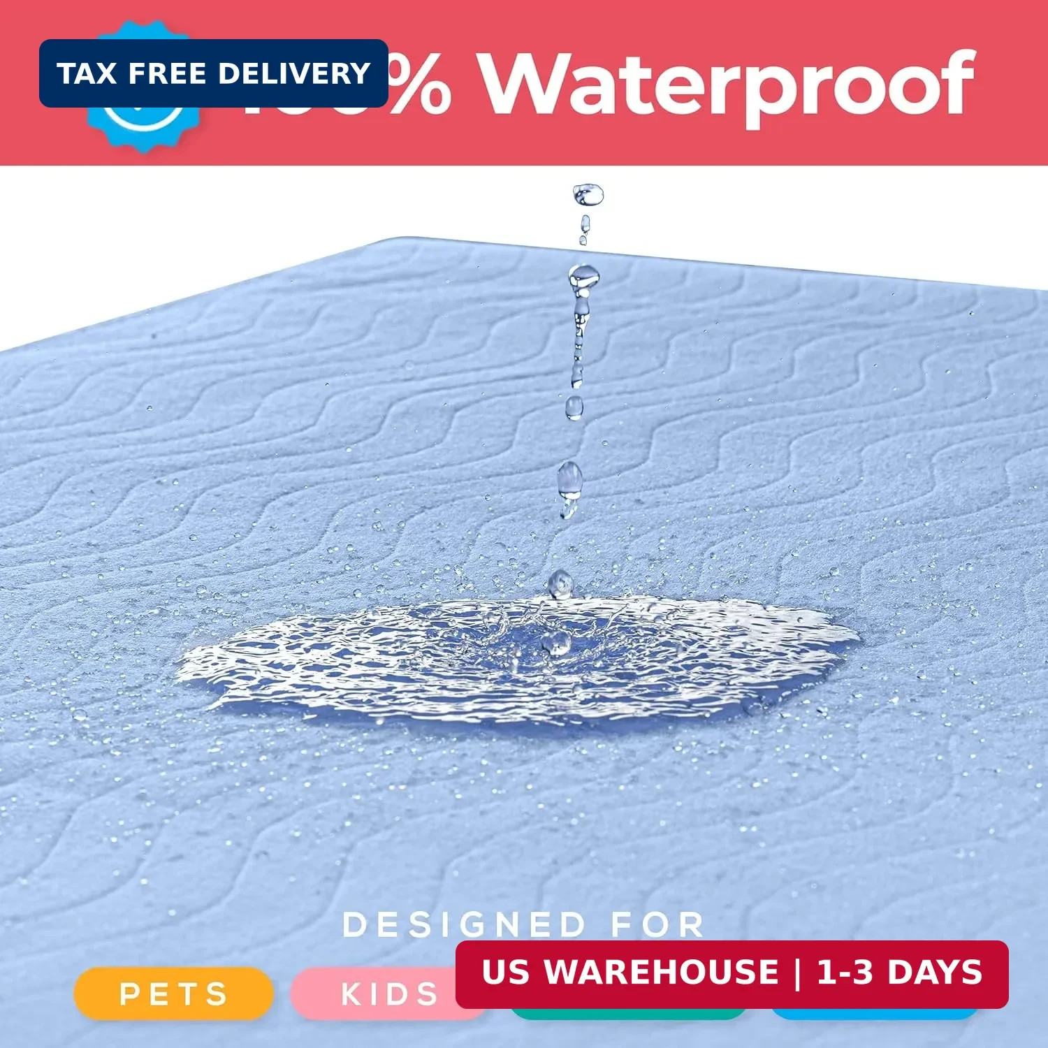 Utopia Bedding Washable Underpads 34″ x 36″ (Pack of 4), Waterproof Reusable Hea