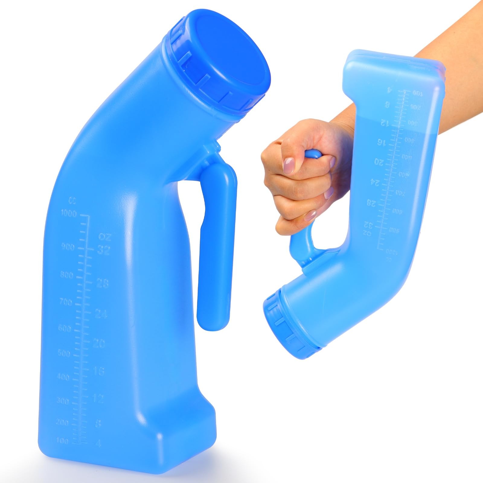Urinal Bottle Male Urinals Portable Urine Bottle with Screw Lid 1200 ml Plast.