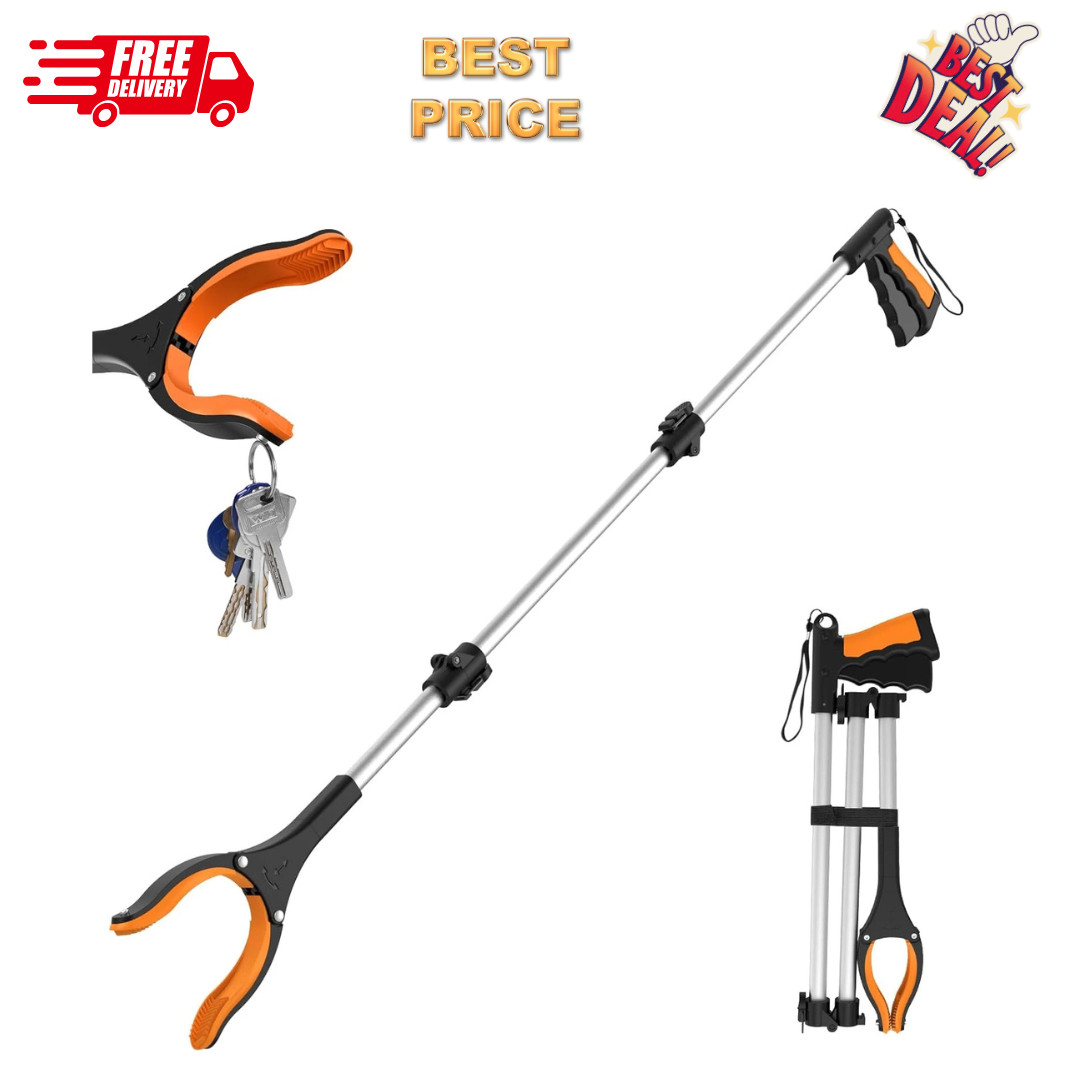 43″ Extra Long Grabber Tool, Foldable Grabbers for Elderly Grab It Reaching Tool
