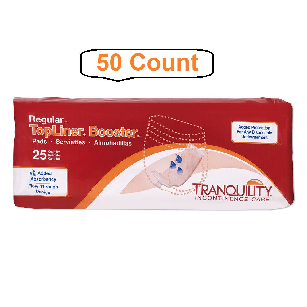 Tranquility TopLiner Booster Pad 4×14 Heavy Absorbency 50 Pack