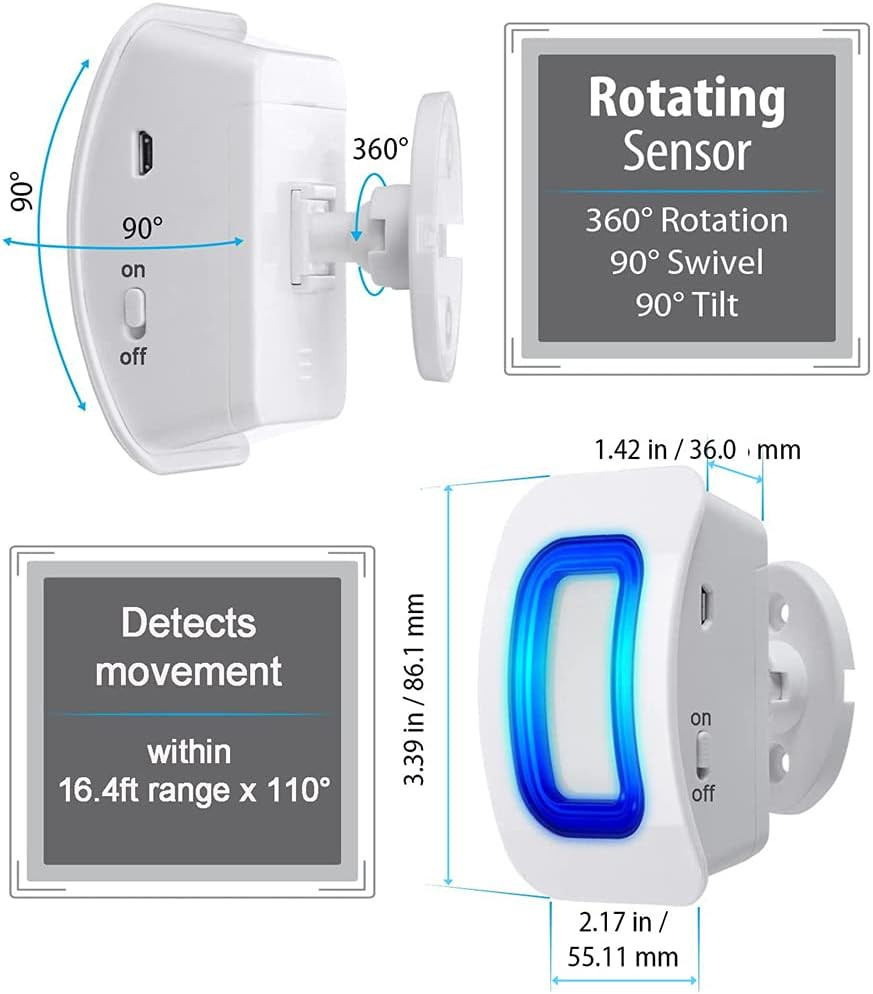 Bed Alarm for Elderly Dementia Patients,Portable Wireless Caregiver Pager Bed Al