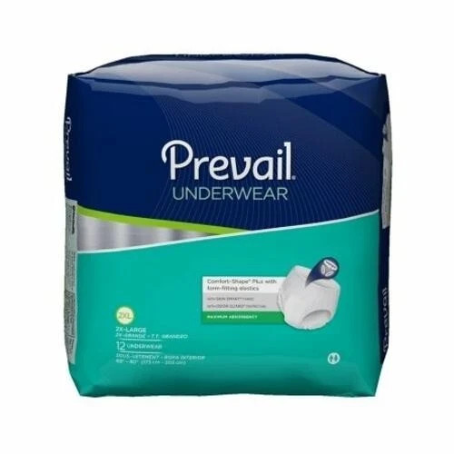 Prevail Super Plus Adult Underwear 2XL Disposable Moderate Absorbency 48 CT