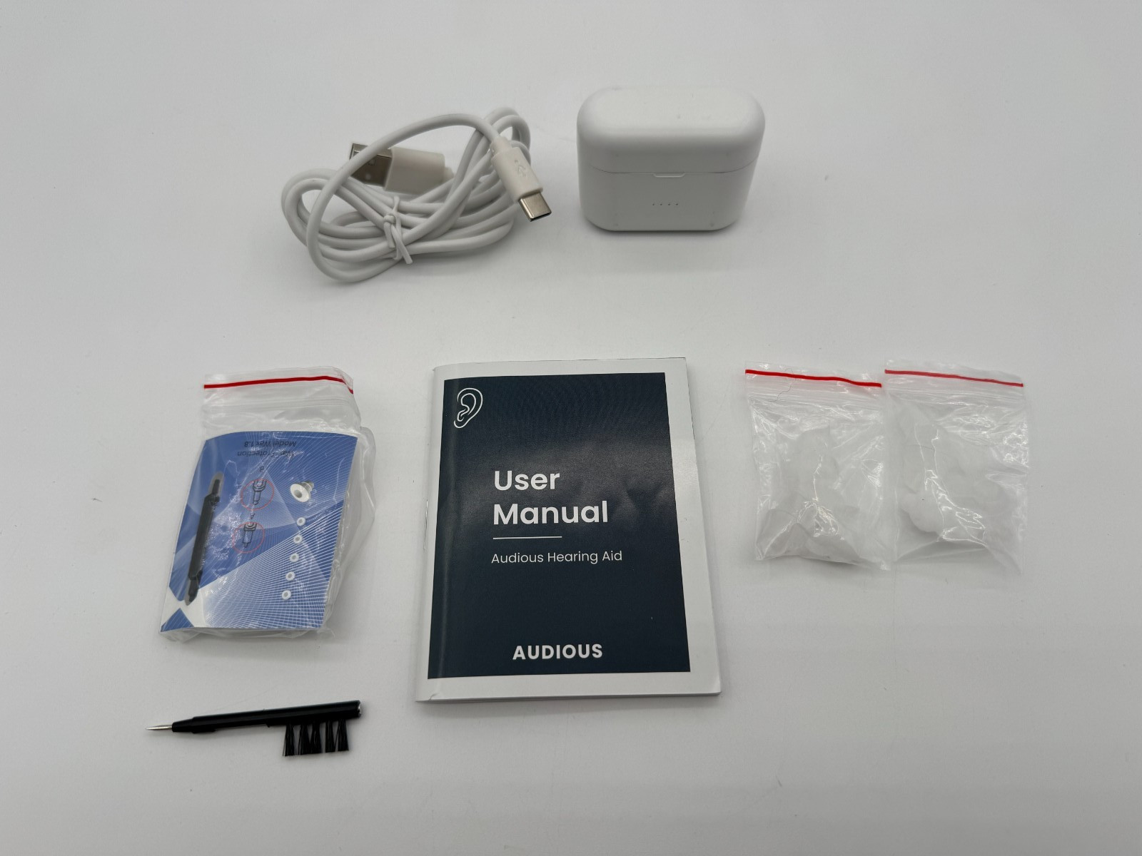 Audious Rechargeable Hearing Aid Device With Charger Set