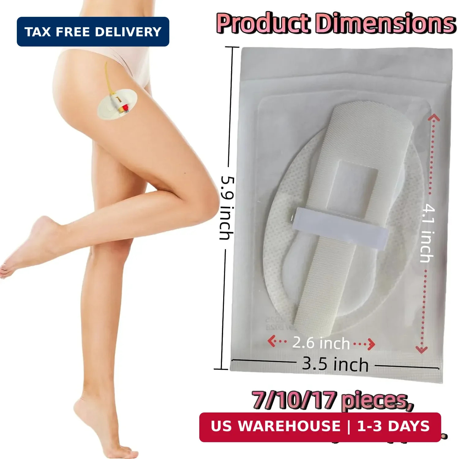 7 PCS Catheter Stabilization Device Individually Wrapped, Adhesive Holder for Ur