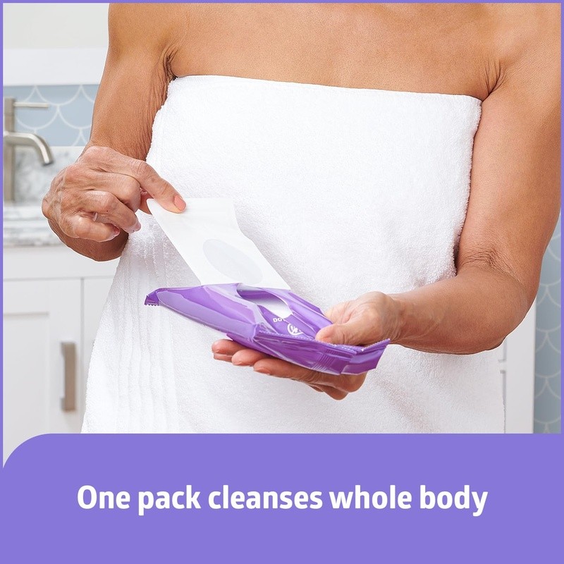 Rinse-Free Adult Body Cleansing Wipes 30 Packs Anytime Anywhere Freshen Up New