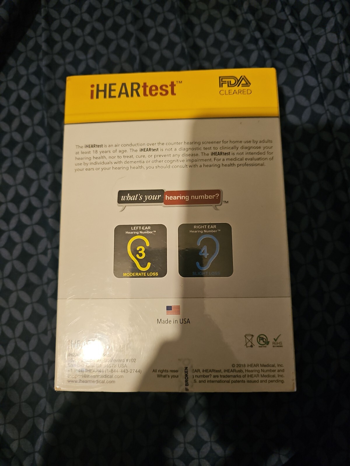 I Hear Medical TEST HOME HEARING SCREENER ACCURATE Hearing Test