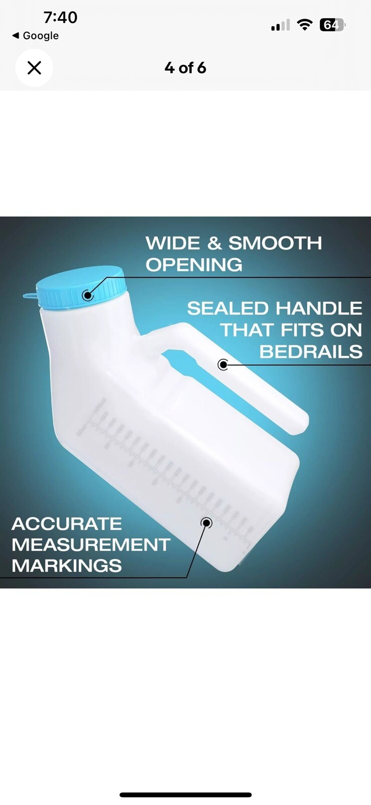 4 -JJ Care Urinals For Men Spill proof With Glow In The Dark Lids