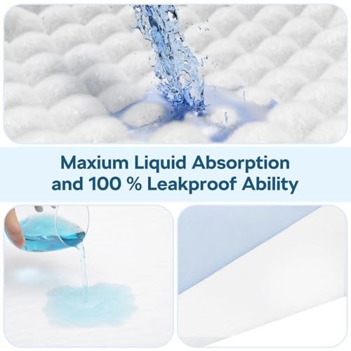Incontinence Bed Pads 36×38 Washable Reusable 4 Pack for Adults Kids Pets Leak
