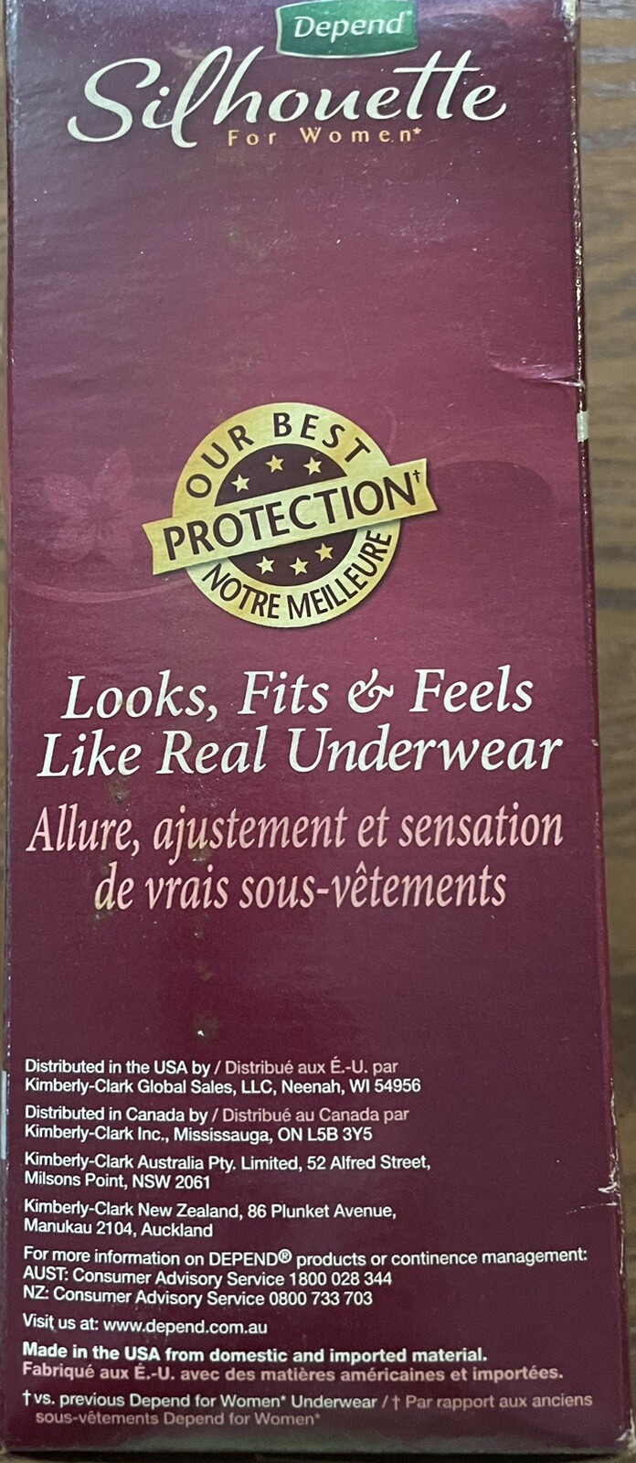 Depend Silhouette Women Briefs Incontinence S/M Max. Absorbency 3Ct NEW Sealed
