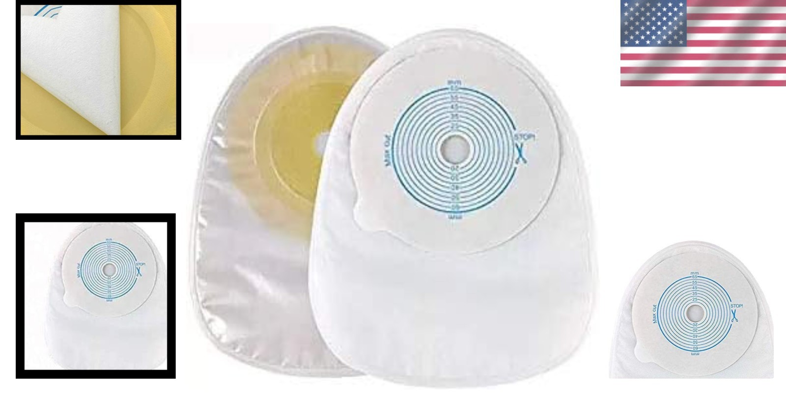 High Barrier Drainable Pouch – Odor-Locking Colostomy Bags, 30 Count C001