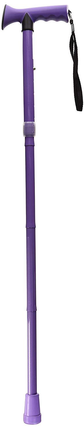 Folding Walking Stick, Soft Comfort Grip Collapsible Walking Stick, Adjustable F