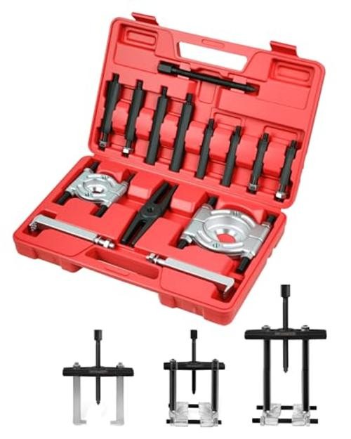 14Pcs Bearing Separator Puller Set, Bearings Splitters Puller Tool | Heavy Red