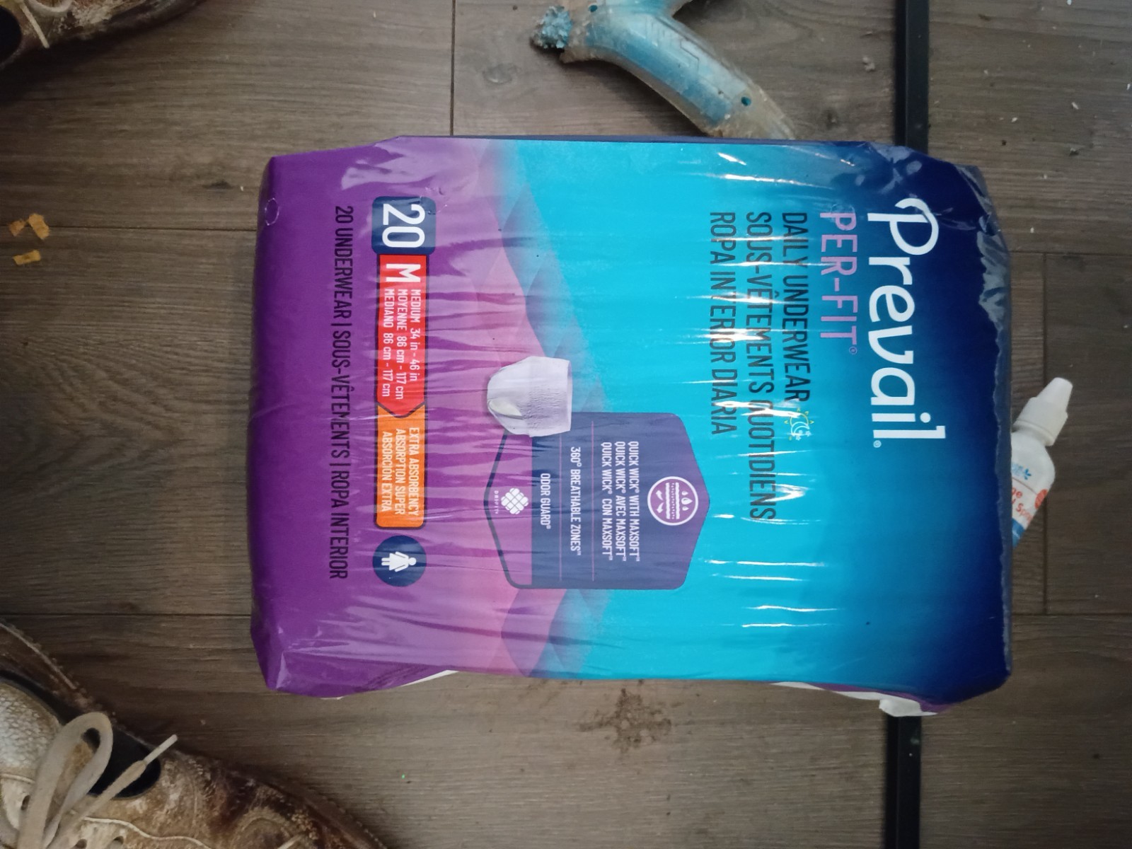 Case of 4 Prevail Per-Fit Daily Underwear M (34″-46″) 20 Ct Each – New Sealed