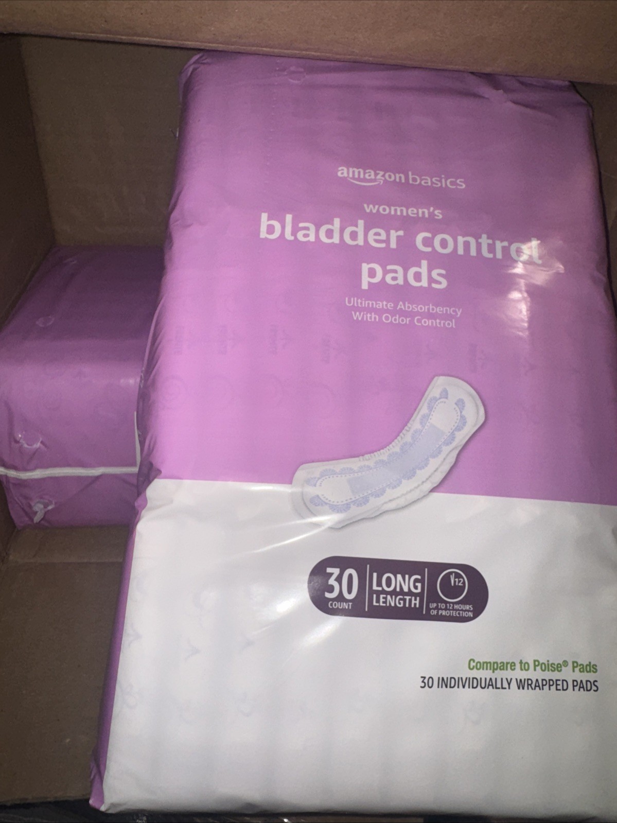 Amazon Basics Incontinence Pads for Women Bladder Control, Postpartum X 60