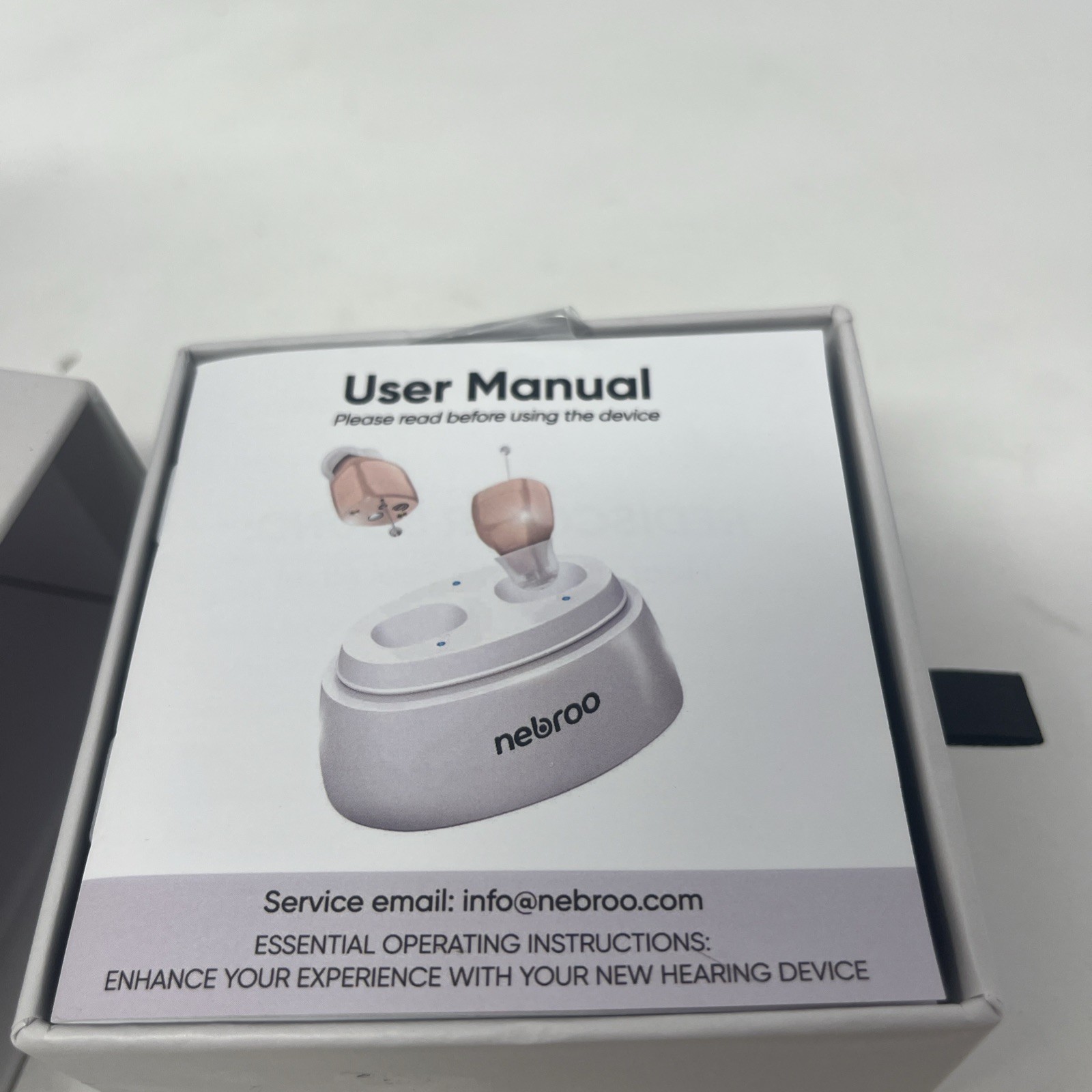 Nebroo CIC OTC Over-the-Counter Hearing Aid w/accessories