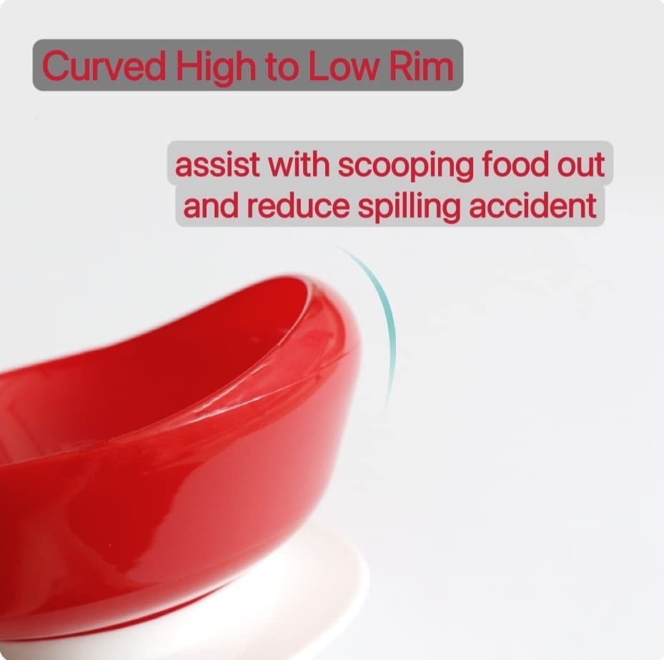 “Spill Proof Scoop Bowl with Suction Base for Elderly Disabled – Set of 2”