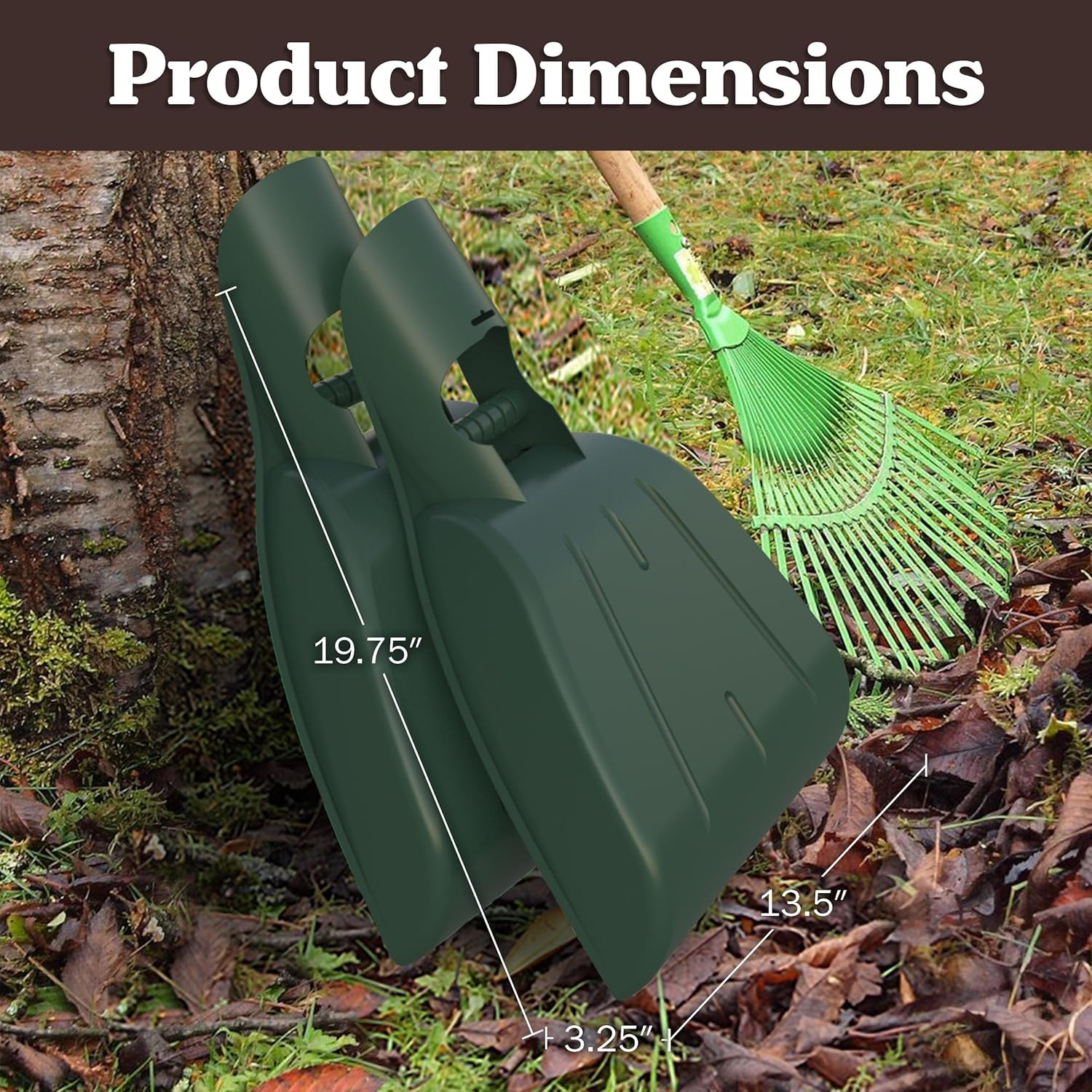 Leaf Scoops Hand Rakes – Lightweight, Durable Grabber Tool for Scooping up Leave