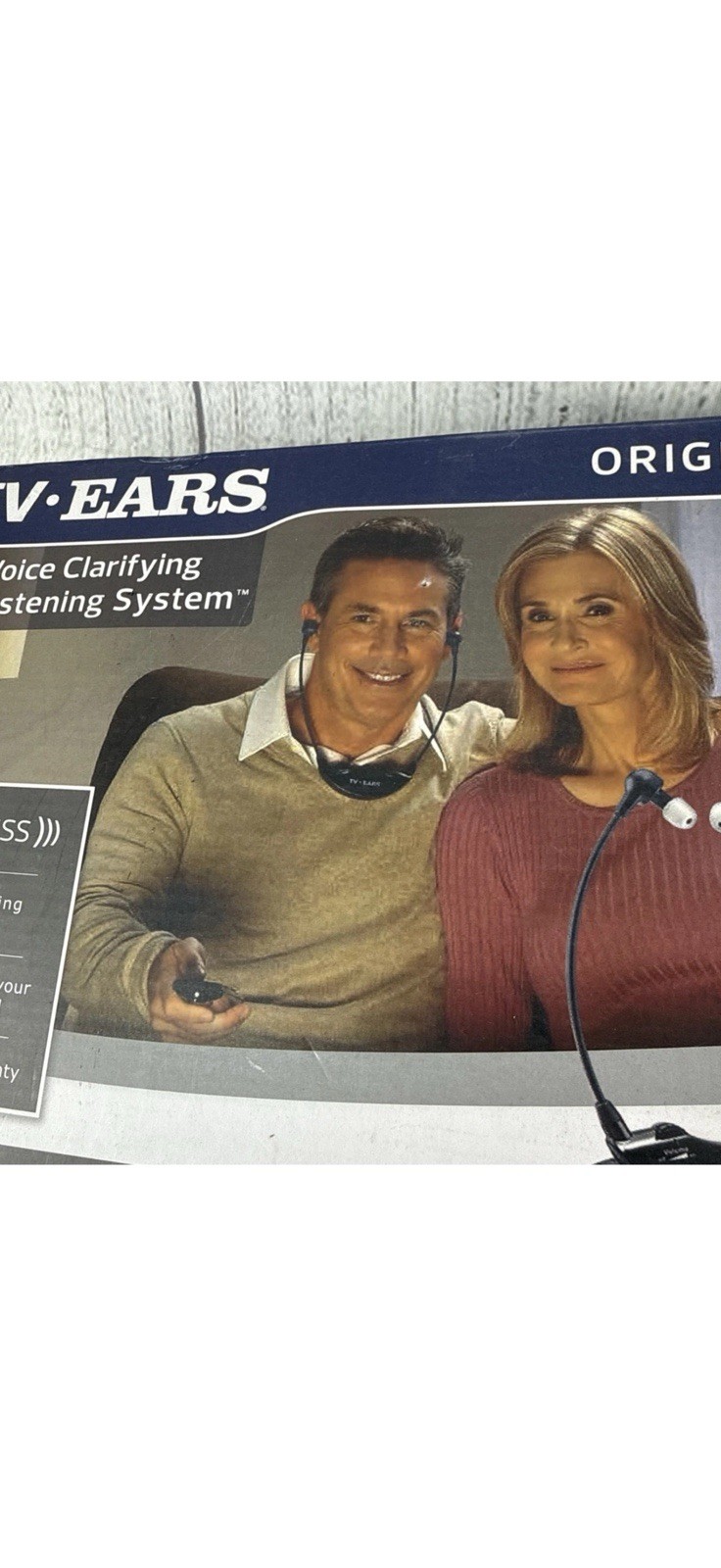 TV Ears 5.0 Analog Wireless Headset Listening System Charging Base, Black Tested